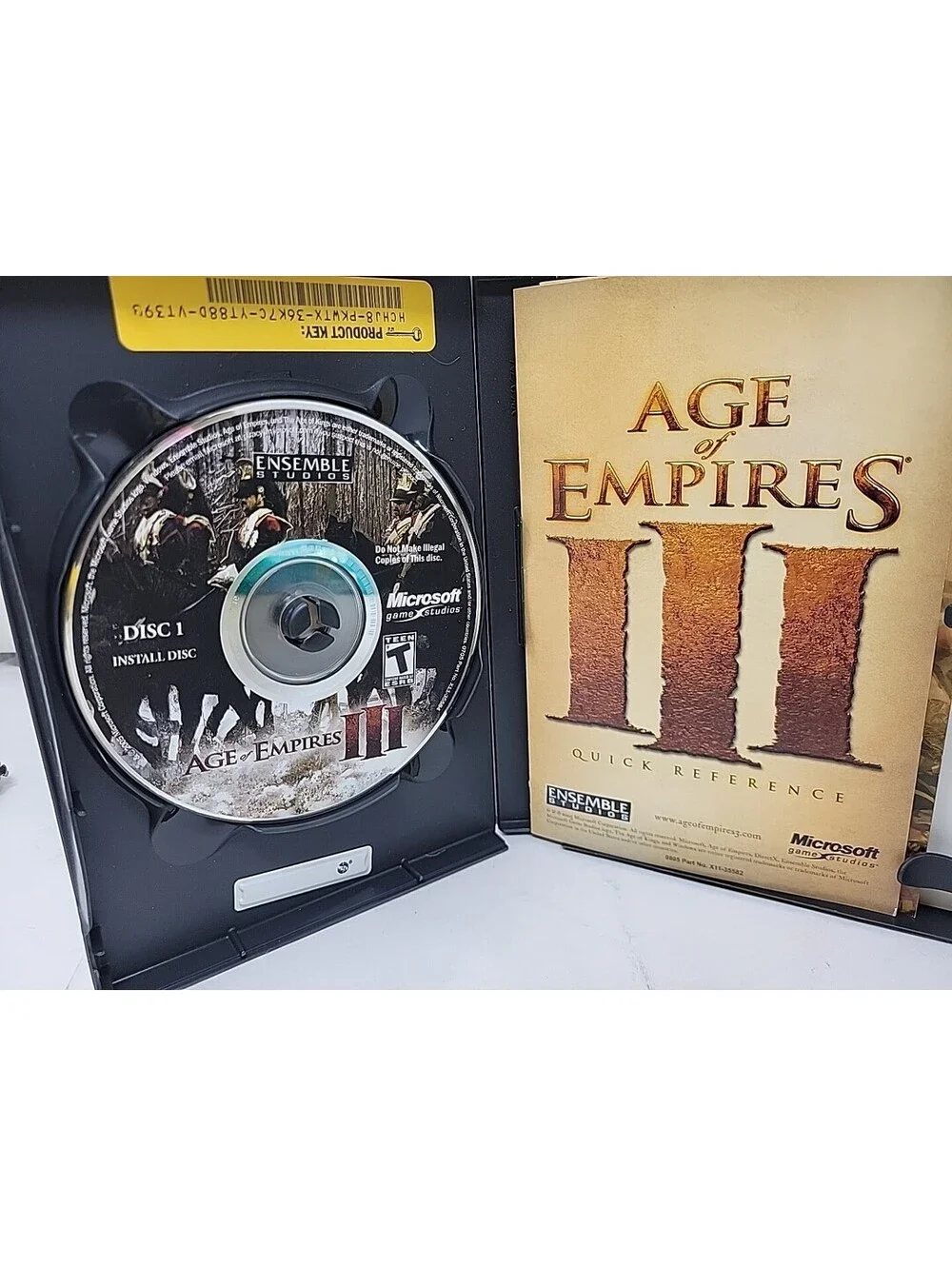 Age Of Empires III Microsoft PC Game 2005 Complete 3 Discs With Code AOE 3